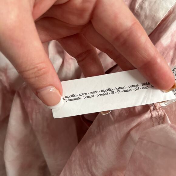 NEW Zara Pink Tie Dye Dye Relaxed Fit Button Up Top Size XL - Picture 4 of 6